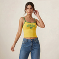 Tops Y2K Brasil - Regata Cropped Estampada