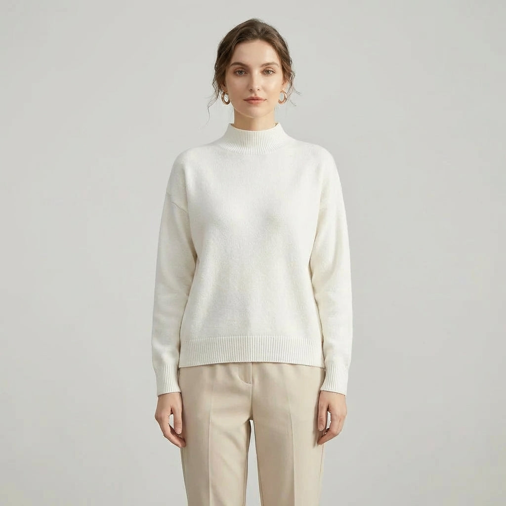 Camisola  de gola média-Alta e manga longa