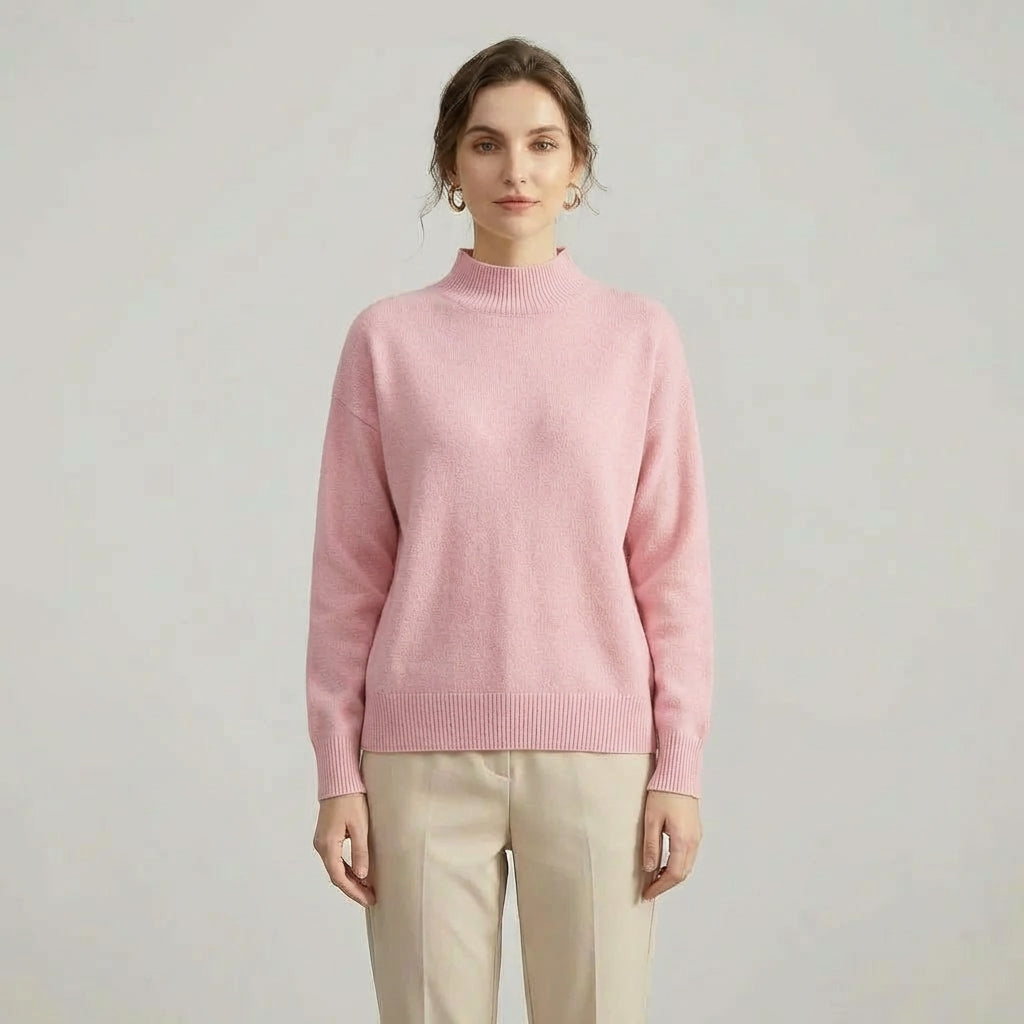 Camisola  de gola média-Alta e manga longa