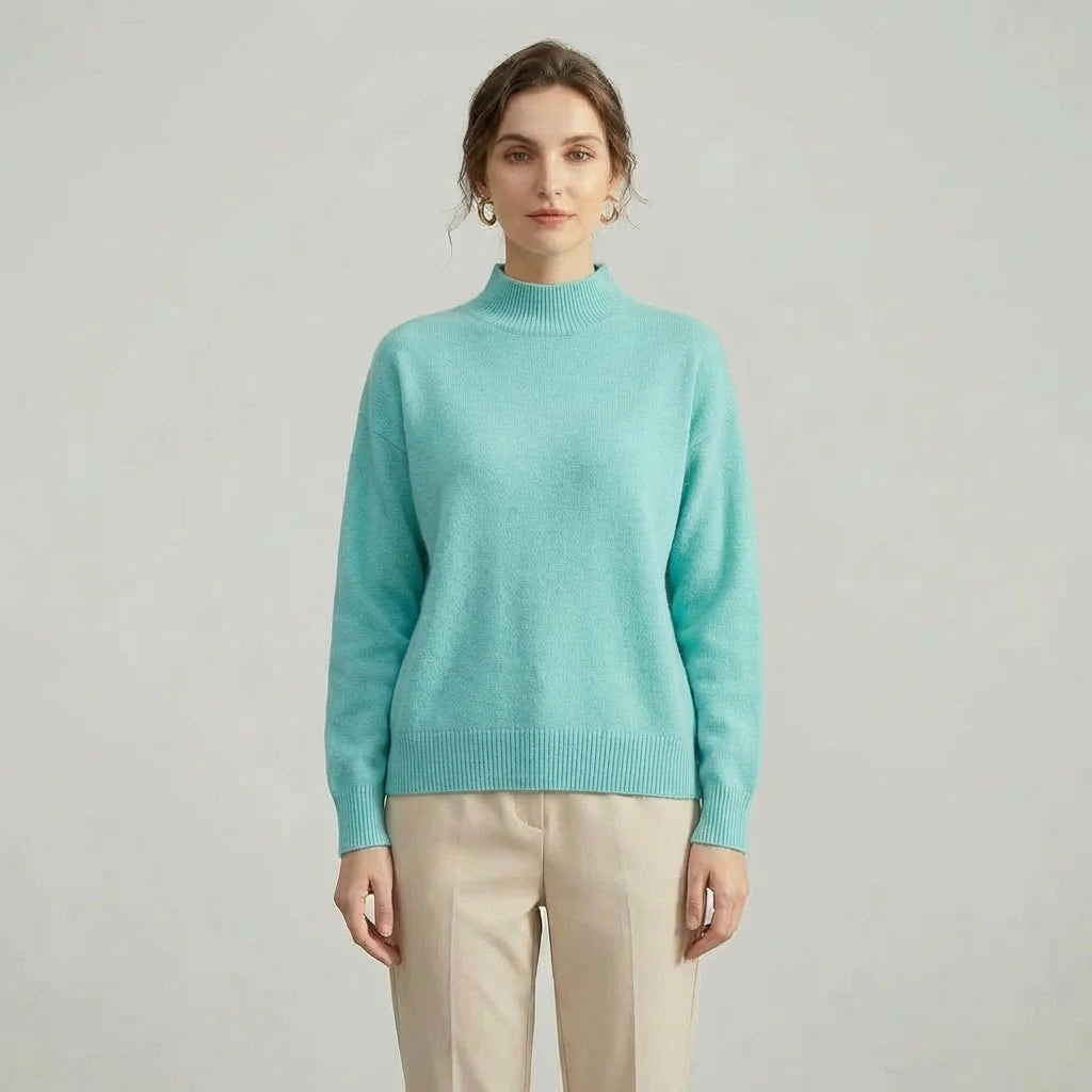 Camisola  de gola média-Alta e manga longa