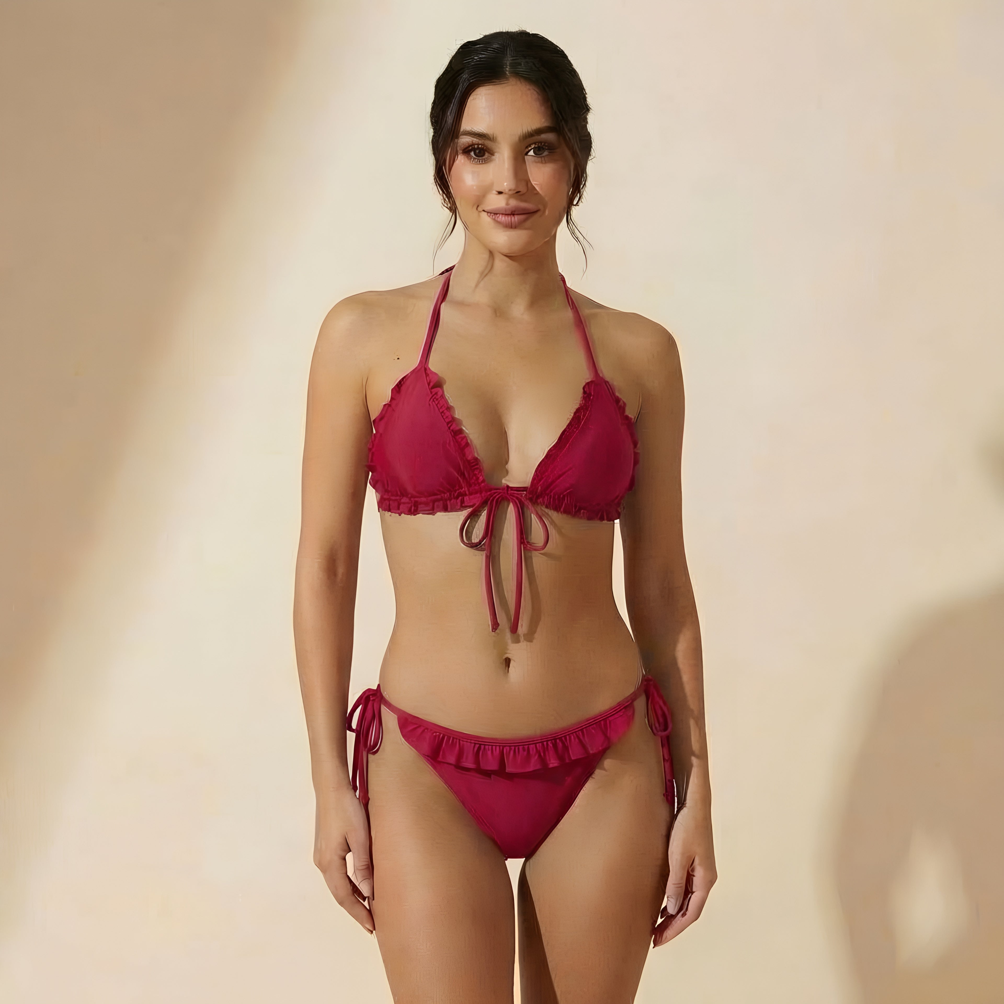 Biquíni Triangular com Babados