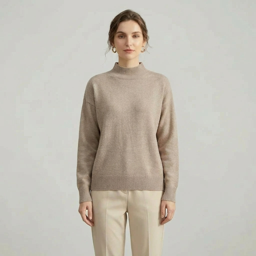 Camisola  de gola média-Alta e manga longa