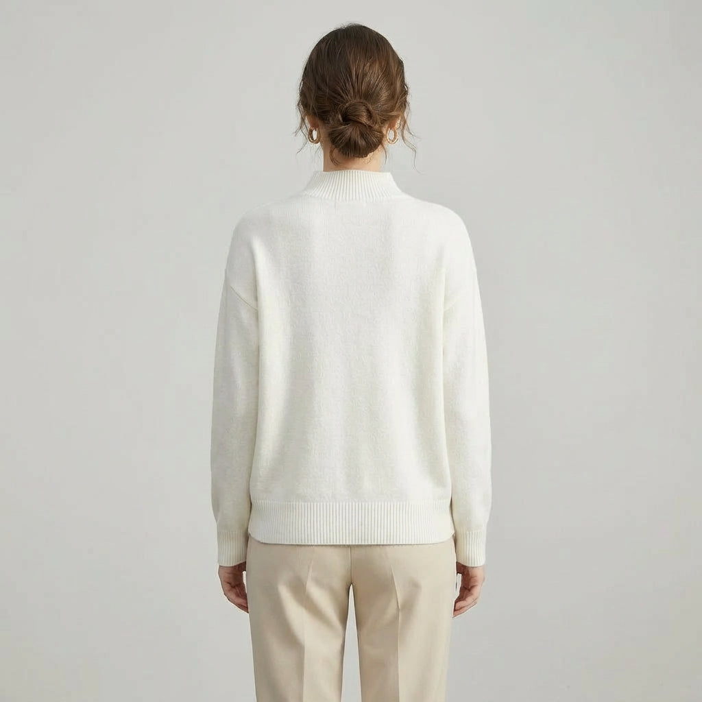 Camisola  de gola média-Alta e manga longa